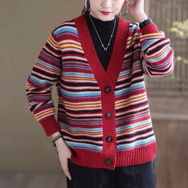 Design Sense Niche Soft Glutinous Sweater Red - Shop at LoveMi