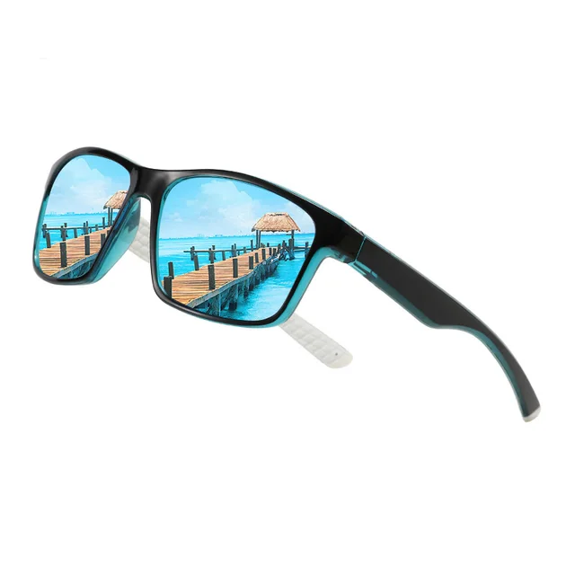Men's And Women's Outdoor Polarized Sunglasses Sports White Leg Ice Blue Film - Shop at LoveMi