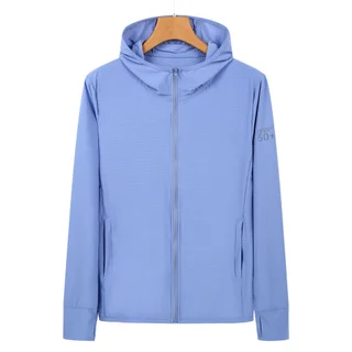 Women's Long-sleeved Summer Breathable Lightweight Coat Ice Silk Outdoor Clothing - Blue