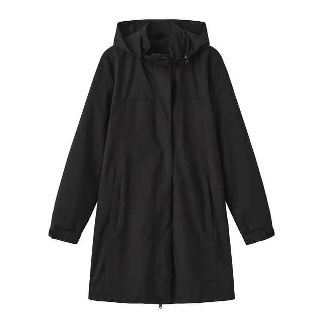 Women's Solid Color Long Sleeve Thin Coat European Size Black - Shop at LoveMi