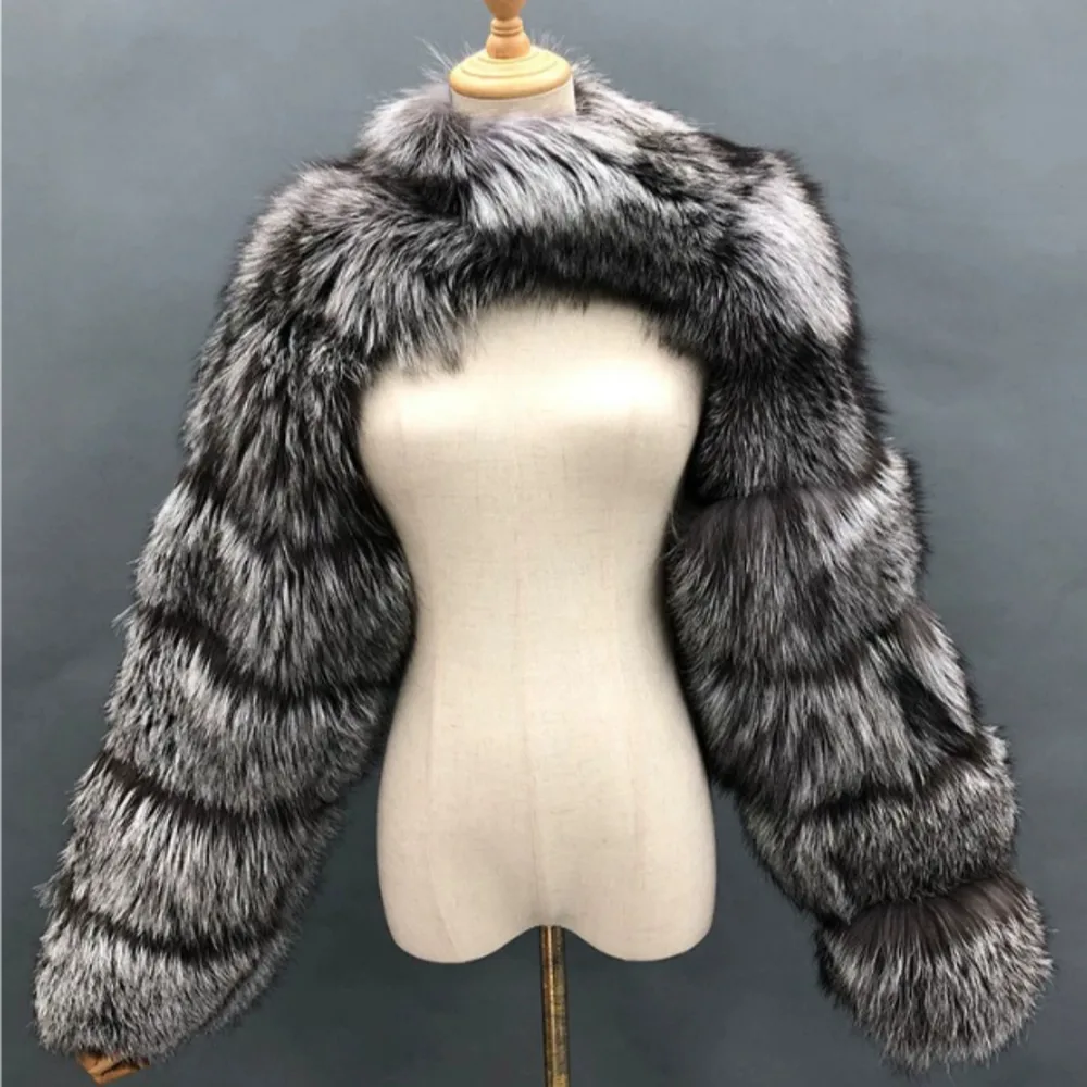 Fur Coat Fox Fashion Faux Autumn And Winter Coat Silver Fox - Shop at LoveMi
