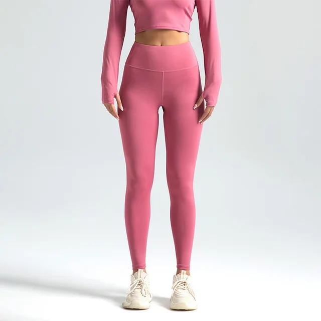 Yoga Peach Hip High Waist Hip Lift Exercise Workout Pants Bean Pink - Shop at LoveMi