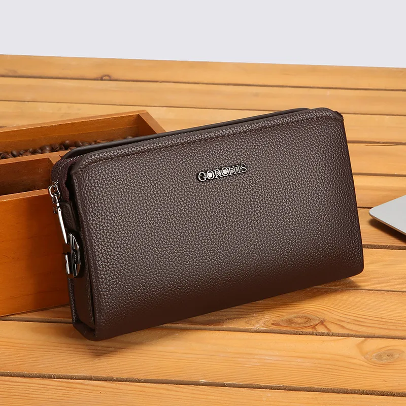 Men's Clutch Casual Business High-end - Brown - View 1