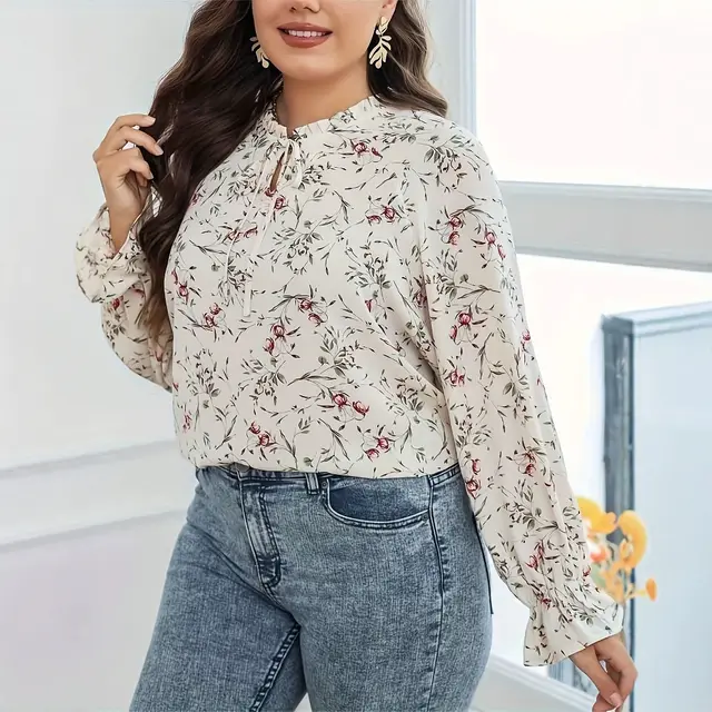 Graceful And Fashionable Printed Lace up Women's Shirt Color - Shop at LoveMi