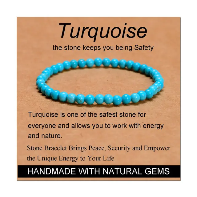 Single Circle Elastic String Green Chalcedony Bracelet Turquoise - Shop at LoveMi