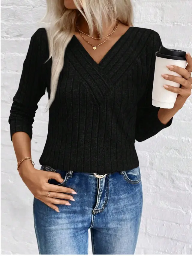 Women's In Europe And America Knitwear Black - Shop at LoveMi