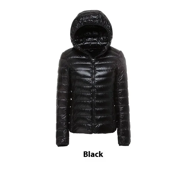 Women's Short Slim fit Lightweight Thin Loose Hooded Coat Black - Shop at LoveMi
