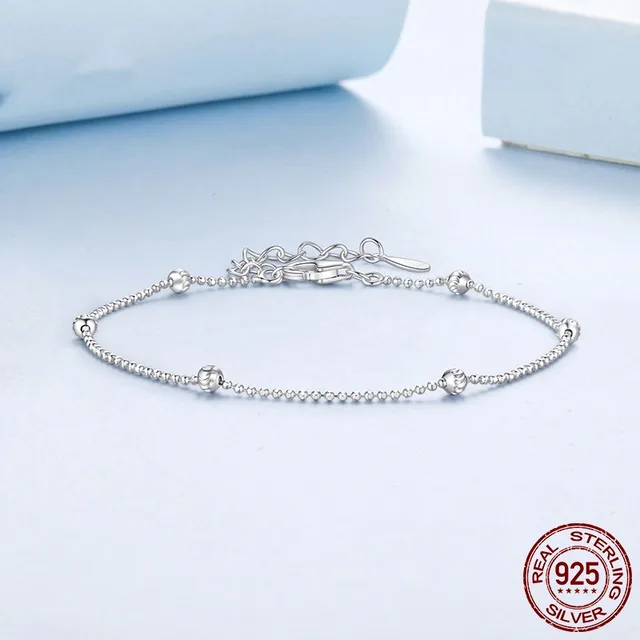 S925 Sterling Silver Carven Design Bead Necklace Bracelet Bsb225 - Shop at LoveMi