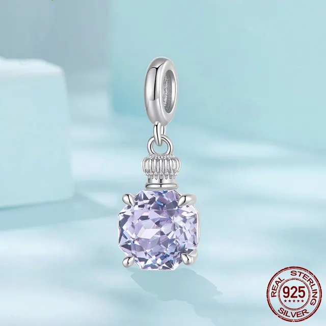 Purple Perfume Bottle Diy Pendant Parts Fashion S925 Sterling Silver Beads Scc3148 - Shop at LoveMi
