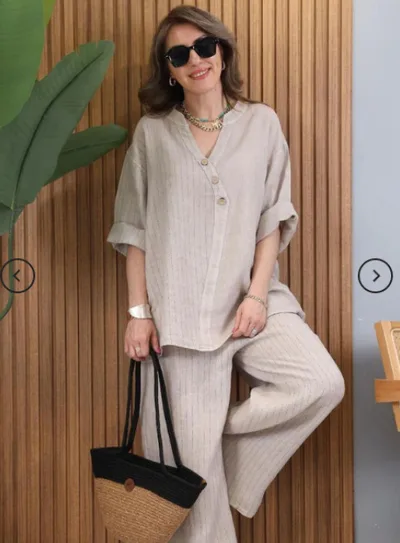 European And American Women's Clothing Casual Top Pants Khaki - Shop at LoveMi