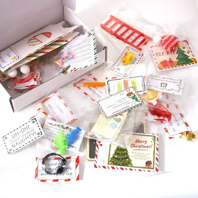 Christmas Gift Box 24 day Puzzle Christmas Countdown Cute Toy Decoration 24 Jokes Rectangular Box - Shop at LoveMi