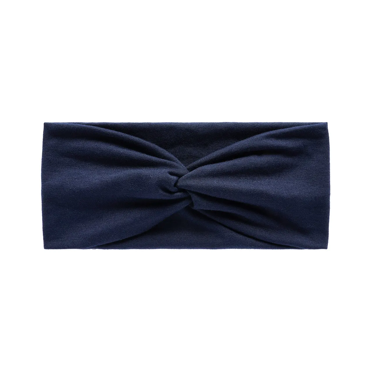 Women's Elastic Headband Soft Twist Knot Hair Band - Navy Blue