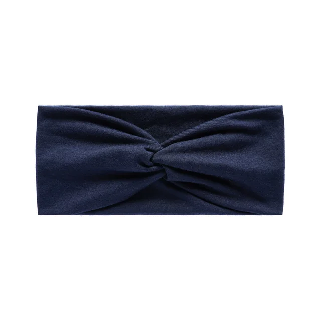 Women's Elastic Headband Soft Twist Knot Hair Band Navy Blue - Shop at LoveMi