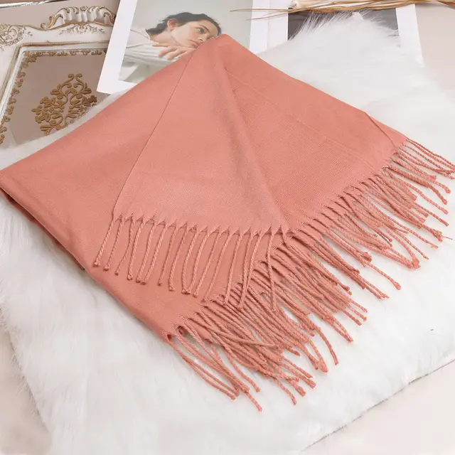 Women's Fashion Personalized Cashmere Shawl Scarf Bare Pink - Shop at LoveMi