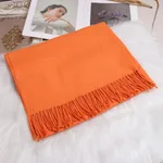 Women's Fashion Personalized Cashmere Shawl Scarf - Orange