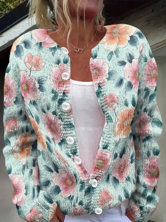Color printed lightweight breathable spring and autumn layered sweater Rose Red - Shop at LoveMi