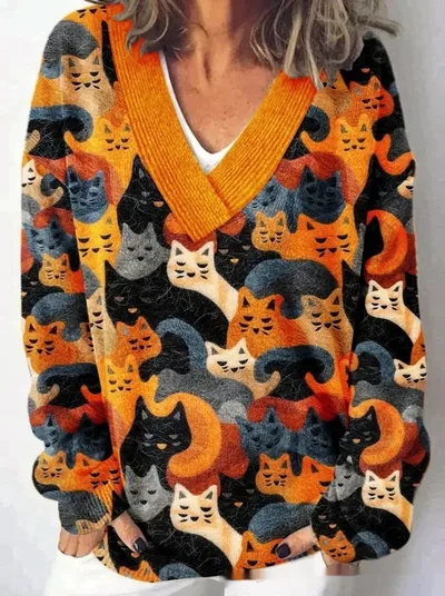 Female 3D Animal Pattern Printing Casual Sweatshirt 1 Models E073 2Xl - Shop at LoveMi