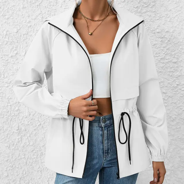 Outdoor Sports Waterproof Mountaineering Hooded Casual Jacket White - Shop at LoveMi
