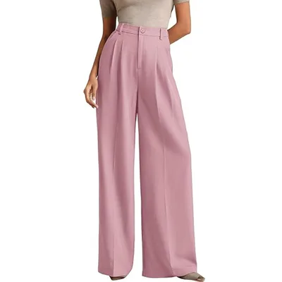 Women's Business Suit Pants High Waist Pink - Shop at LoveMi