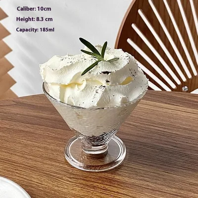Ice Cream Cup Glass Dessert Cup Creative Cup Hammer Point Style - Shop at LoveMi