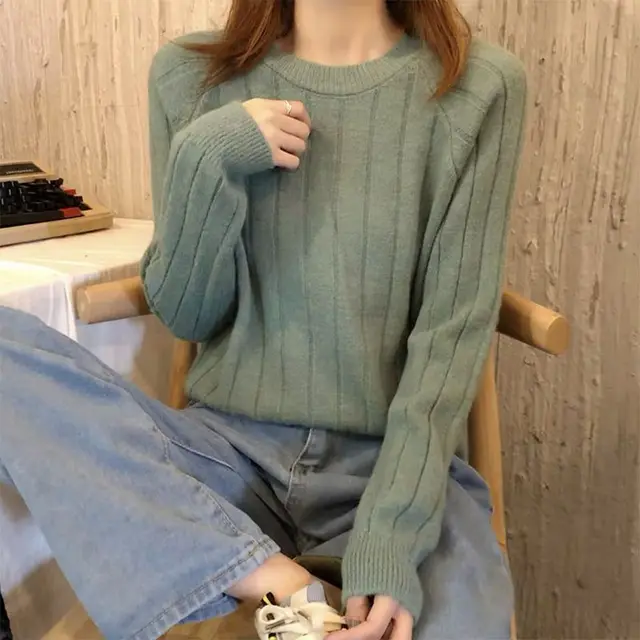 College Style Pullover Women's Base Army Green - Shop at LoveMi