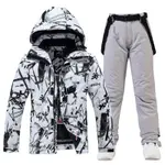 Black Flower Light Gray Pants