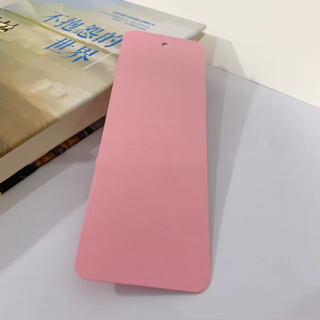 Bookmark DIY Kraft Paper White Card Punch Pink Without Tassels - Shop at LoveMi