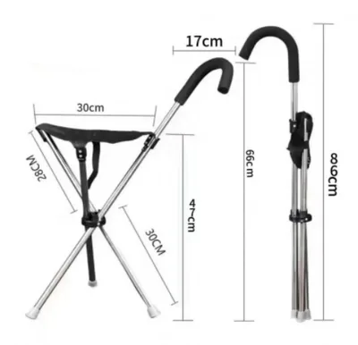 Medical Crutch Drop resistant Thickened Foldable Portable Crutch Stool Curved Triangle Stool - Shop at LoveMi