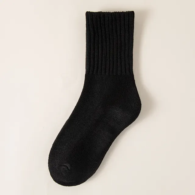 Men's Thickened Fleece lined Warm Terry Socks Black - Shop at LoveMi