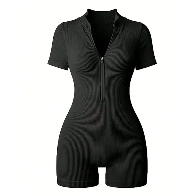 Shorts One piece Thread Yoga Clothes For Women Black - Shop at LoveMi