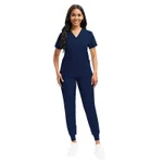 Pet Clinic Nurse Work Clothes Frosted Suit - Dark Blue