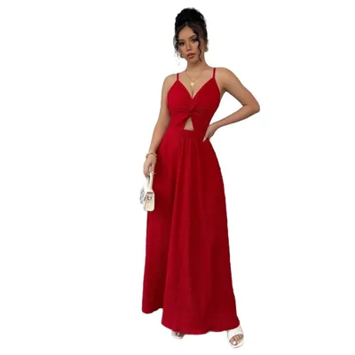 Beach Seaside Vacation Beautiful Red Dress Red - Shop at LoveMi