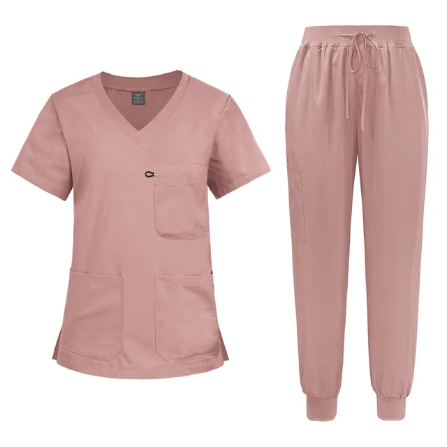 Hand Washing Suit Clinic Work Clothes Suit Dark Pink - Shop at LoveMi