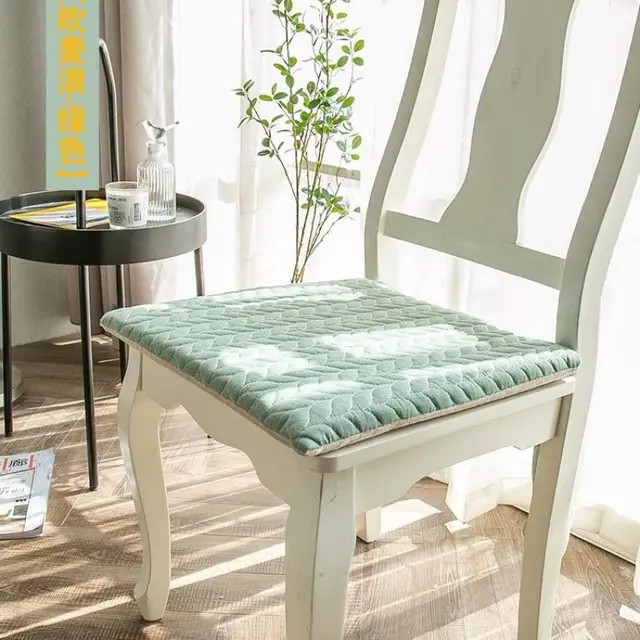 Universal Cotton Chair Cushion Thickened Office Long sitting Cushion Green - Shop at LoveMi