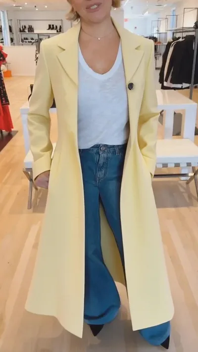 Women's Coat Lapel Leopard Print Casual Trench Women's Clothing Light Yellow - Shop at LoveMi