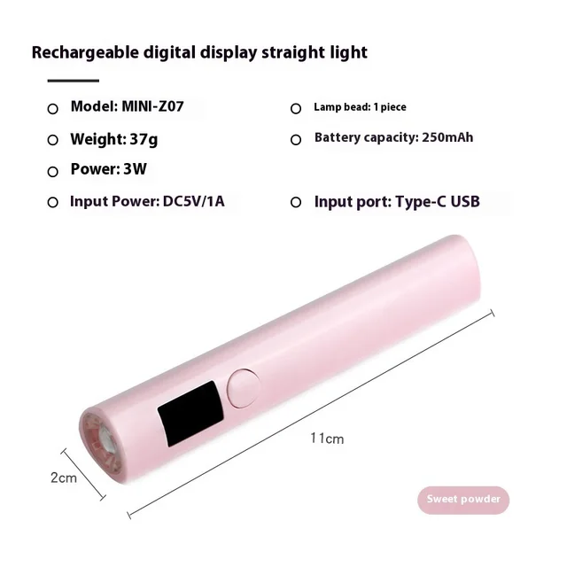 Hot Lamp Handheld In line Lamps Led Light Digital Display Pink - Shop at LoveMi