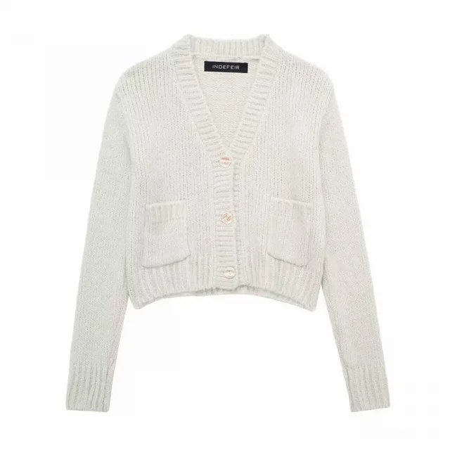 Women's Street Fashion V neck Knitted Cardigan Coat - Shop at LoveMi