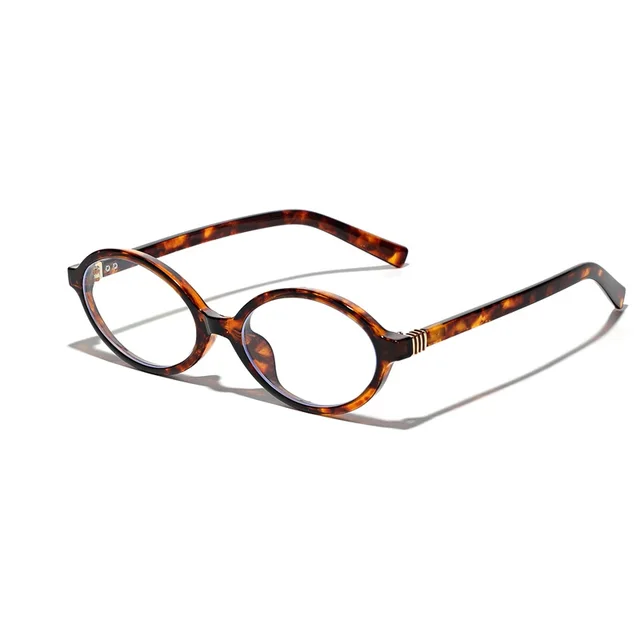 Plain Glasses Retro Oval Frame Sunglasses Hawksbill Transparent Lens - Shop at LoveMi