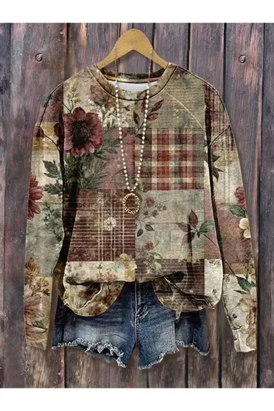 European And American Printing Long Sleeve Casual Top Autumn Winter Sweater Style 9 - Shop at LoveMi