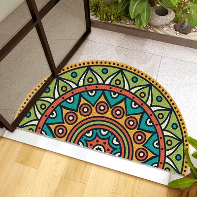 European And Flower Marble Floor Mat 4016 Green Flame Wire Ring - Shop at LoveMi