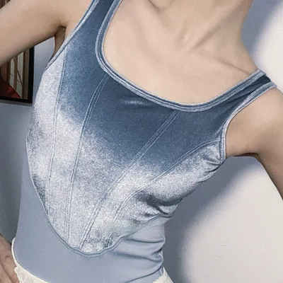 Ballet Gym Outfit Female Velvet Bow Dancing Dress Blue - Shop at LoveMi