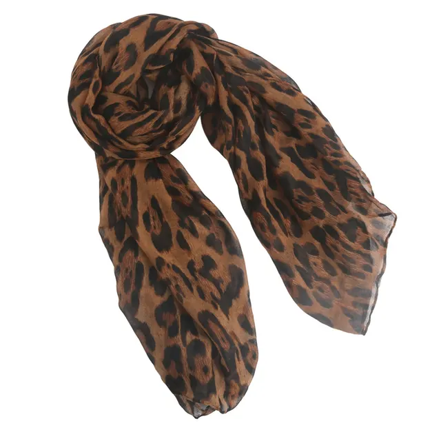 Printed Classic Leopard Pattern Flat Women's Toe Cap Scarf Silk Scarf 04 Style - Shop at LoveMi