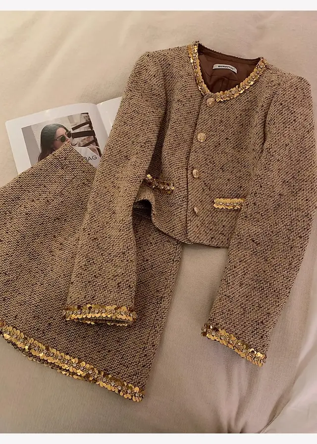 Women's Autumn And Winter Sheath Skirt Two piece Set Suit - Shop at LoveMi