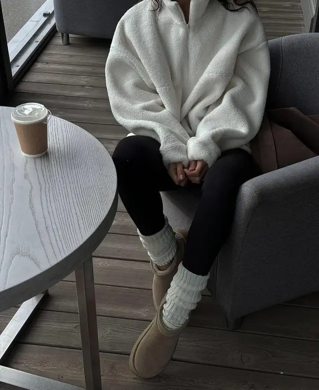 Solid Color European And American Zipper Collar Plush Coat White - Shop at LoveMi