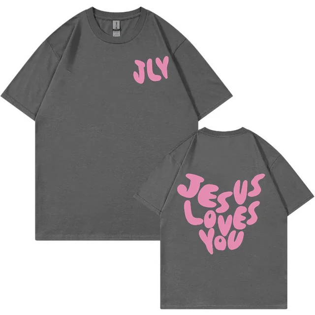 Letter Printing Personalized Design Short Sleeve Women Dark Gray Model 1 - Shop at LoveMi