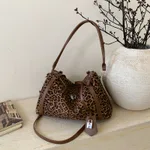 New Commuter Frosted Large Capacity Versatile Crossbody Bag - Leopard