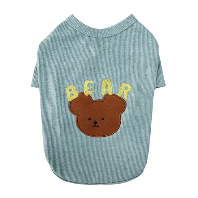 T shirt Bichon Schnauzer Small Dog T shirt Vest Pet Clothes Green - Shop at LoveMi