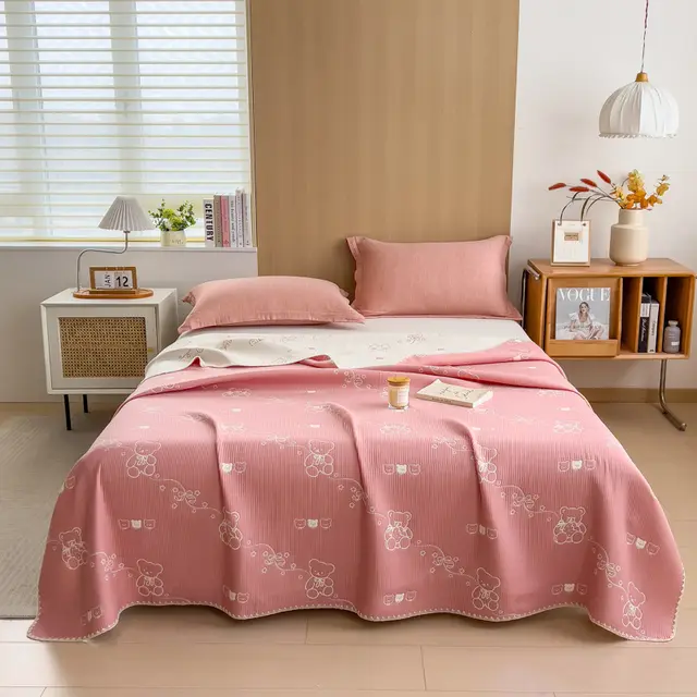 Cotton Three layer Yarn Towels Quilt And Blankets Cute Pet Bear Bean Paste - Shop at LoveMi