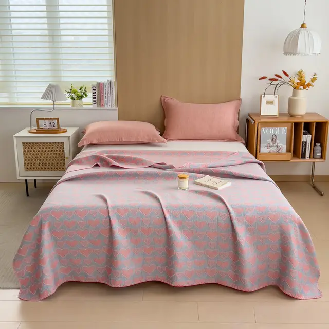Cotton Three layer Yarn Towels Quilt And Blankets Love For Red Blue - Shop at LoveMi