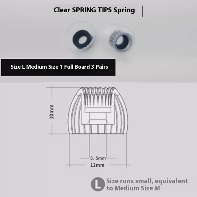 Multiple Options Available Silicone Earphone Earplug Sets L Number 1Whole Board 3 Pairs - Shop at LoveMi